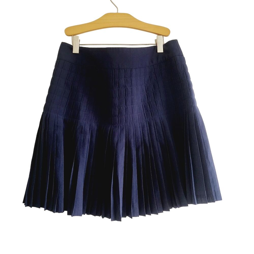 J. Crew Factory Navy Pleated Skirt